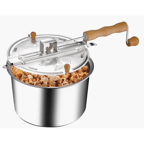  [아마존베스트]Great Northern Popcorn Company 6250 Great Northern Popcorn Original Spinner Stovetop 6 1/2 Quart Popcorn Popper - Theater Popcorn at Home!