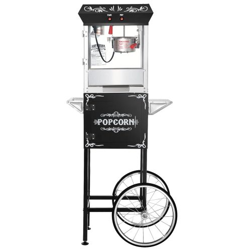  Great Northern Popcorn Company Great Northern Popcorn Black 4 oz. Ounce Foundation Old-Fashioned Popcorn Popper and Cart