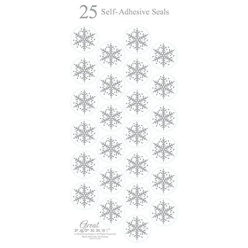  Great Papers! 1 Snowflake Seals, Silver (903396)