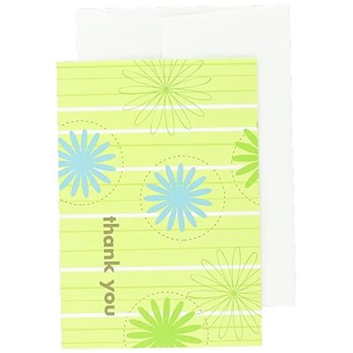  Great Papers! Daisy Stripes Thank You Note Cards with Envelopes, 4.875x3.375, 24 Count (10675)