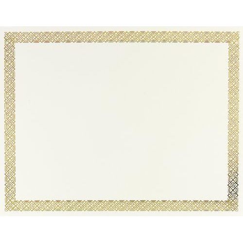  Great Papers! Braided Foil Certificate, 8.5 x 11 Inches, 12 Count (936060), Gold