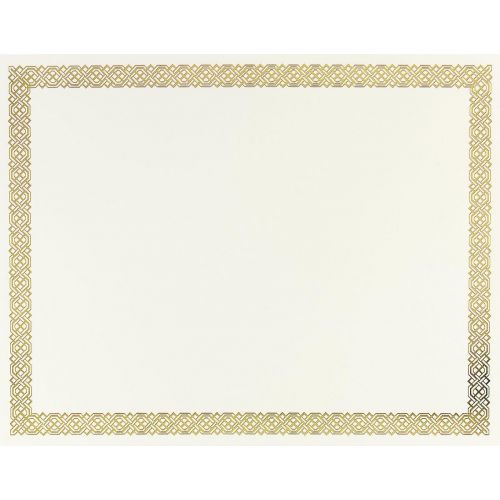  Great Papers! Braided Foil Certificate, 8.5 x 11 Inches, 12 Count (936060), Gold