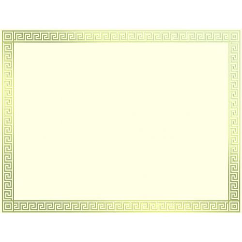  Great Papers! Gold Foil Channel Border Certificate, 8.5x 11, 15 Count (963007)