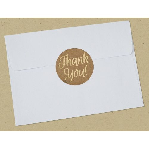  Great Papers! Seals Thank You Self-Adhesive Stickers, 250 Count Kraft, 1.57 (2017012)