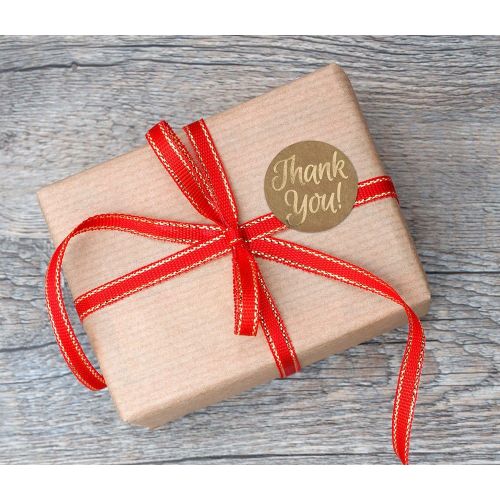  Great Papers! Seals Thank You Self-Adhesive Stickers, 250 Count Kraft, 1.57 (2017012)