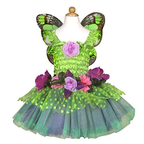  Creative Education Great Pretenders Fairy Blooms Deluxe Dress with Wings, Green, Medium