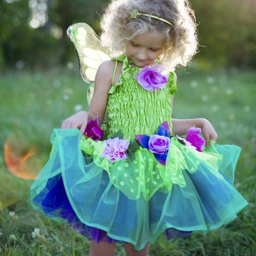  Creative Education Great Pretenders Fairy Blooms Deluxe Dress with Wings, Green, Medium