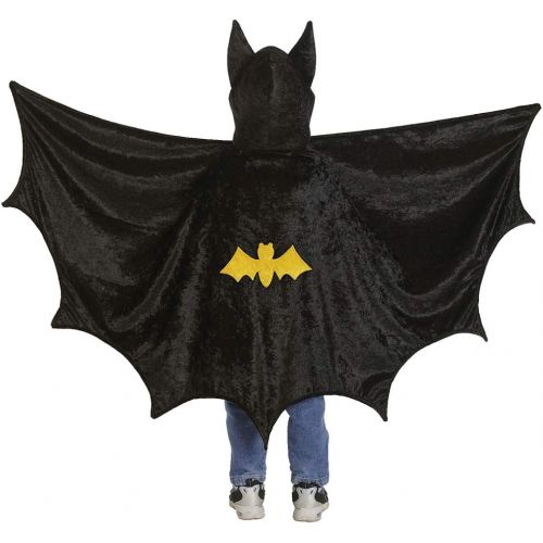  Great Pretenders 54695, Bat Cape with Hood, Black, US Size 5-6