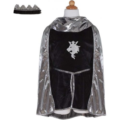  Great Pretenders Silver Knight Tunic Cape & Crown 5/6 Years Dress Up Play