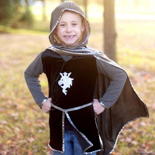  Great Pretenders Silver Knight Tunic Cape & Crown 5/6 Years Dress Up Play