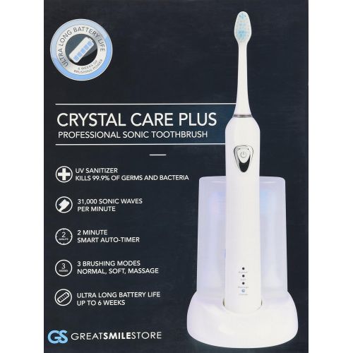  Great Smile Store Crystal Care Plus Professional Sonic Toothbrush with UV, White