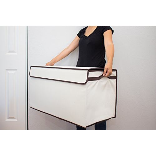  [아마존베스트]Great Useful Stuff | Bigger, Sturdier Toy Chest | Collapsible with Flip-Top Lid, Large, Ivory 600 Denier | Extra Tough