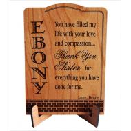GreatDecorativeCross Sister Birthday Gift - Gifts for Christmas from Brother - Personalized Plaque, PLS028