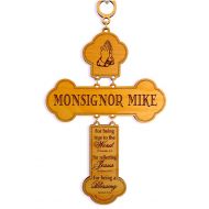 GreatDecorativeCross Monsignor Catholic Gift - Gifts for Priest Personalized - Religious Appreciation Cross - Birthday Crosses