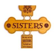 GreatDecorativeCross Birthday Gift for Best Friend - Unbiological Sister Gifts - Personalized Sister In Law Wall Cross