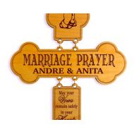 GreatDecorativeCross Marriage Prayer Personalized Cross - Wedding Gift for Daughter - Anniversary Gifts from Parents