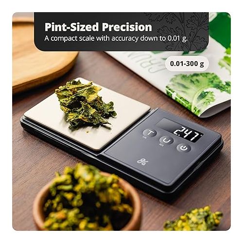  Greater Goods Digital Pocket Scale - 300 x 0.01 Gram Precision to Measure Medicine, Letter, and Small Precise Things