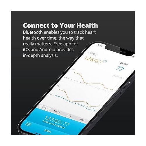  Greater Goods Premium Digital Bluetooth Blood Pressure Monitor for Home Use, Multicolor Large Screen, Black