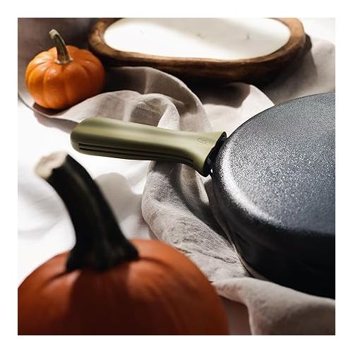  Greater Goods Silicone Handle Cover Designed for Greater Goods Cast Iron Skillet and Griddle, Moss Green
