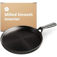 Greater Goods Cast Iron Griddle with Organically Pre-Seasoned Surface, 10-inch, Father's Day Gift for Your Culinary Hero