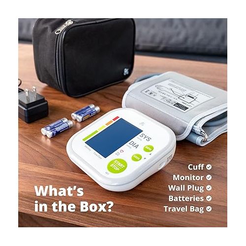  Greater Goods Blood Pressure Monitor - Complete BP Machine Kit with Wall Adapter and Premium Comfort Cuff, Designed in St. Louis