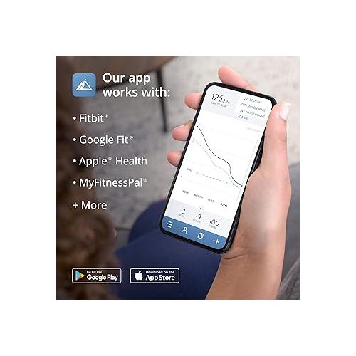  Greater Goods Digital Body Composition Black Scale, Calculates Weight, BMI, Body Fat, Muscle Mass, and Water Weight, Designed in St. Louis, in-House App for Android and iPhone (Black)