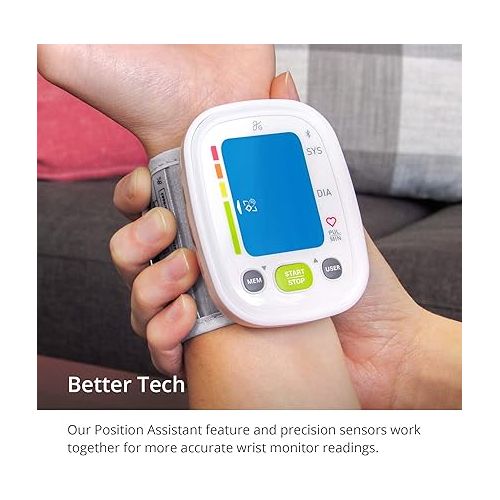  Greater Goods Digital Blood Pressure Monitor Wrist - Premium Adjustable Wrist Cuff, Automatic Blood Pressure Machine for Home use, Designed in St. Louis