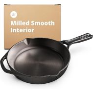 Greater Goods Cast Iron Skillet 10-Inch Pan, Cook Like a Pro with Smooth Milled, Organically Pre-Seasoned Skillet Surface