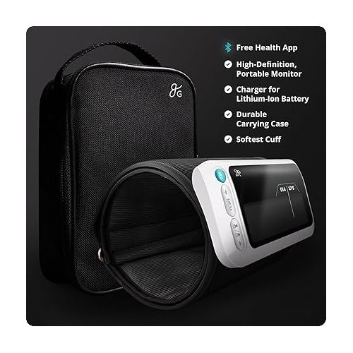  Greater Goods Bluetooth Blood Pressure Monitor with Automatic Upper Arm Cuff, App-Enabled for iOS and Android