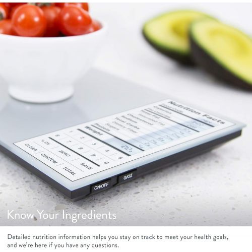  [아마존 핫딜]  [아마존핫딜]Greater Goods Nourish Digital Kitchen Scale, Food Scale with (New Backlit) Portions Nutritional Facts Display