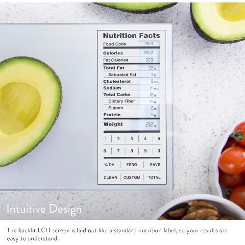  [아마존 핫딜]  [아마존핫딜]Greater Goods Nourish Digital Kitchen Scale, Food Scale with (New Backlit) Portions Nutritional Facts Display