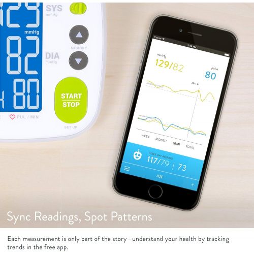  [아마존 핫딜]  [아마존핫딜]Greater Goods GreaterGoods Smart Blood Pressure Monitor Cuff, Smartphone Connected Health Monitoring for Home Use