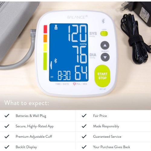  [아마존 핫딜]  [아마존핫딜]Greater Goods GreaterGoods Smart Blood Pressure Monitor Cuff, Smartphone Connected Health Monitoring for Home Use