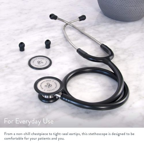  [아마존 핫딜]  [아마존핫딜]GreaterGoods Dual-Head Stethoscope, Classic Design for Routine Physical Assessing Basic Heart and Lung Examinations (Black Steel)