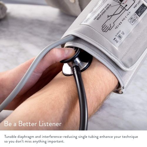  [아마존 핫딜]  [아마존핫딜]GreaterGoods Dual-Head Stethoscope, Classic Design for Routine Physical Assessing Basic Heart and Lung Examinations (Black Steel)