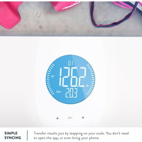  [아마존 핫딜] [아마존핫딜]Greater Goods WiFi Smart Body Fat Bathroom Scale, Weight Gurus Connected, Backlit LCD, ITO Conductive Surface Technology, Accurate Precision Health Alerts, Measurements, and Monito