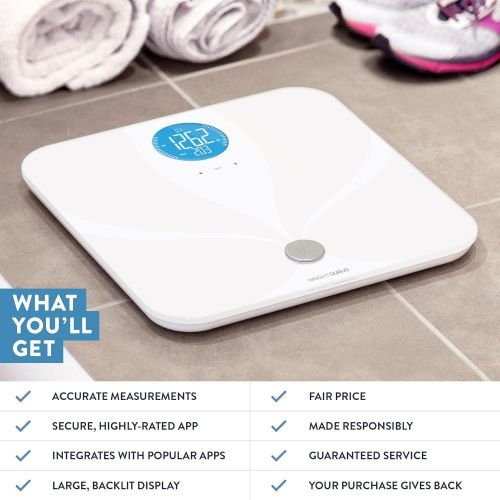  [아마존 핫딜] [아마존핫딜]Greater Goods WiFi Smart Body Fat Bathroom Scale, Weight Gurus Connected, Backlit LCD, ITO Conductive Surface Technology, Accurate Precision Health Alerts, Measurements, and Monito