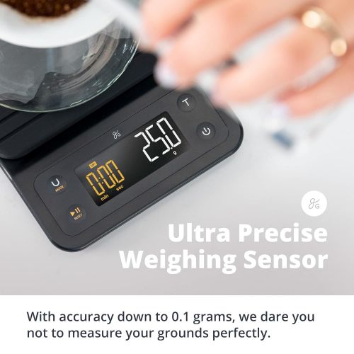  Greater Goods Digital Coffee Scale - for The Pour Over Coffee Maker Brew Artisanal Java on a Coffee Scale with Timer Great for French Press and General Kitchen Use Designed in St.