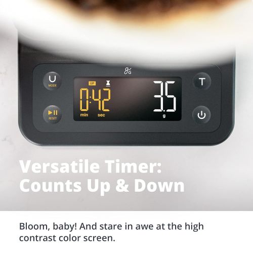  Greater Goods Digital Coffee Scale - for The Pour Over Coffee Maker Brew Artisanal Java on a Coffee Scale with Timer Great for French Press and General Kitchen Use Designed in St.