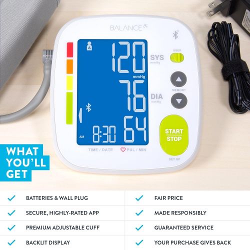  Greater Goods Bluetooth Blood Pressure Monitor Cuff by GreaterGoods, Free App Smart Connected BP Monitor,...