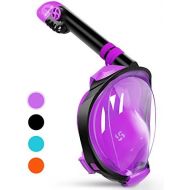 [아마존 핫딜] [아마존핫딜]Greatever G2 Full Face Snorkel Mask with Latest Dry Top System,Foldable 180 Degree Panoramic View Snorkeling Mask with Camera Mount,Safe Breathing,Anti-Leak&Anti-Fog