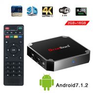 Greatlizard Android 7.1.2 X96 Mini TV Box Quad Core 2.4G Wifi 4K HD Support VP9 HEVC Decoding(2GB Ddr3 + 16GB EMMC)