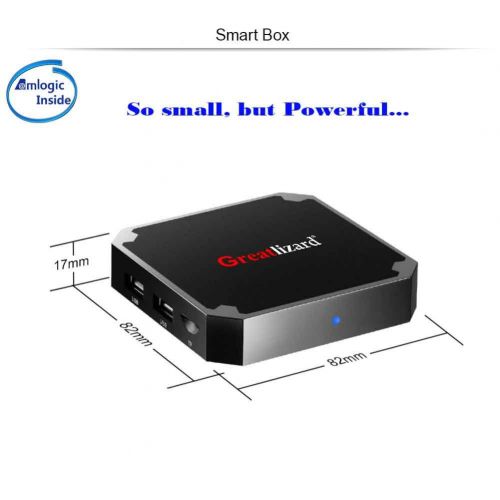  Greatlizard Android 7.1.2 X96 Mini TV Box Quad Core 2.4G Wifi 4K HD Support VP9 HEVC Decoding(2GB Ddr3 + 16GB EMMC)