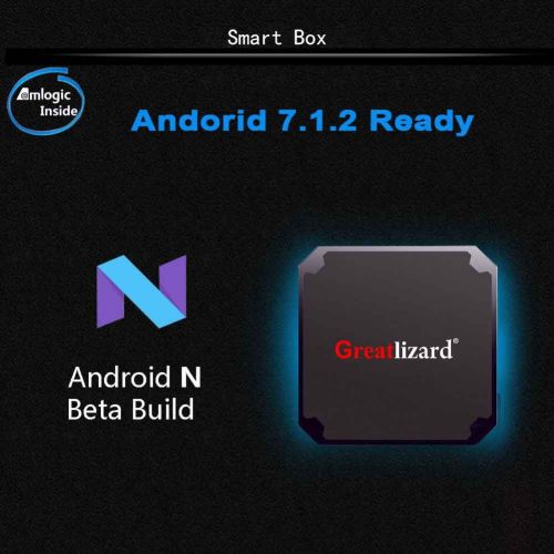  Greatlizard Android 7.1.2 X96 Mini TV Box Quad Core 2.4G Wifi 4K HD Support VP9 HEVC Decoding(2GB Ddr3 + 16GB EMMC)