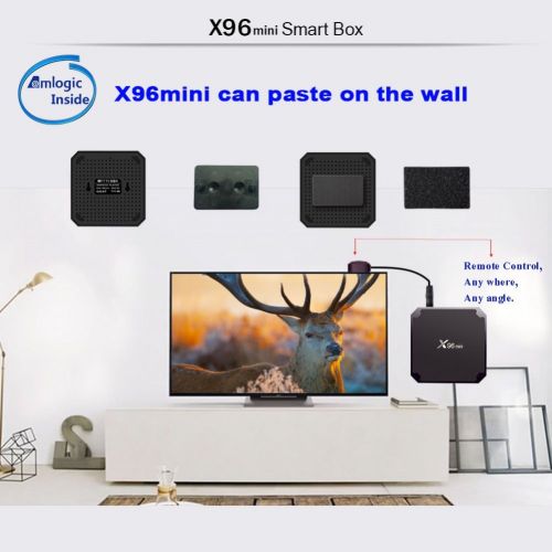  Greatlizard Android 7.1.2 X96 Mini TV Box Quad Core 2.4G Wifi 4K HD Support VP9 HEVC Decoding(2GB Ddr3 + 16GB EMMC)