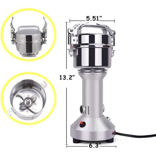  [아마존베스트]Greatrue Electric Grain Mill Grinder Spice Grinder Flour Mill Wheat Cereals Herb Pulverizer for Kitchen,150g High Speed Dry Spice Grinder Machine