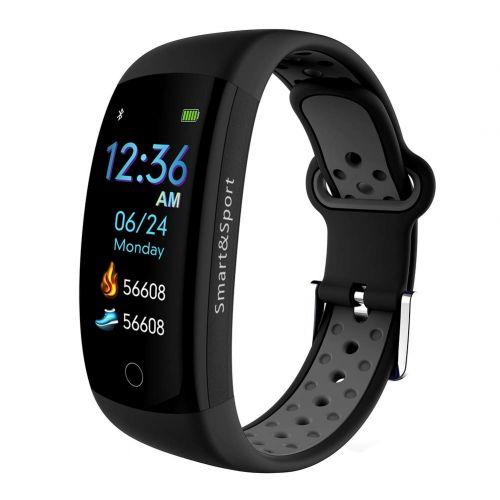  Greaty Smart Armband, IP68 Wasserdicht Fitness-Tracker Herzfrequenz-berwachung Blutdruckmessgerat Schlafueberwachung Pedometer,Black