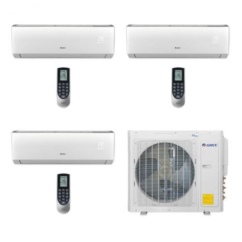  Gree MULTI30CVIR306-30,000 BTU Multi21+ Tri-Zone Wall Mount Mini Split Air Conditioner Heat Pump 208-230V (12-12-12)