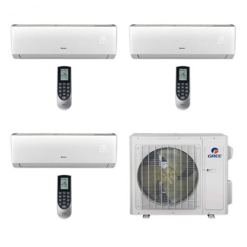  Gree MULTI24CLIV302-24,000 BTU Multi21+ Tri-Zone Wall Mount Mini Split Air Conditioner Heat Pump 208-230V (9-9-18)