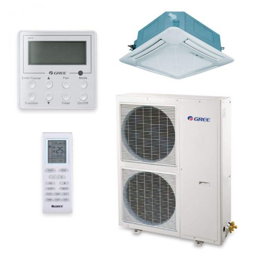  Gree UMAT48HP230V1AC-S - 48,000 BTU 16 SEER Ceiling Cassette Ductless Mini Split Air Conditioner Heat Pump 208-230V